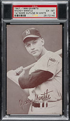 1947-1966 Exhibits Mickey Mantle Batting Name Outlined in White PSA EX-MT 6