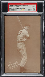 1939-1946 W462 Salutation Exhibits Ted Williams #9 Showing PSA EX+ 5.5