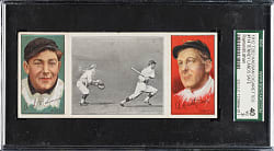 1912 T202 Hassan Triple Folder "Tenney Lands Safely" Raymond/Latham SGC VG 40