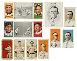 1910-Era Fred Tenney Type-Card Collection (10) Including E90-1, T206, T202, and M116
