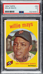 1959 Topps #50 Willie Mays PSA EX 5
