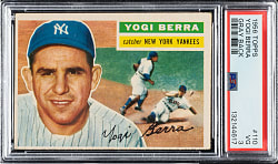 1956 Topps #110 Yogi Berra Gray Back PSA VG 3