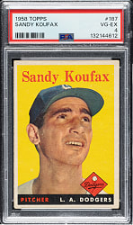 1958 Topps #187 Sandy Koufax PSA VG-EX 4