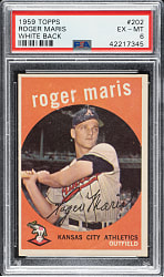 1959 Topps #202 Roger Maris PSA EX-MT 6