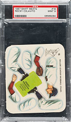 1957 F162 Swift Meats #18 Rocky Colavito PSA MINT 9
