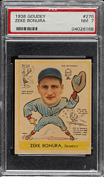1938 R323 Goudey "Heads-Up" #276 Zeke Bonura PSA NM 7