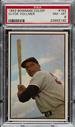1953 Bowman Color #152 Clyde Vollmer PSA NM-MT 8