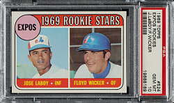 1969 Topps #524 Jose Laboy/Floyd Wicker Rookie PSA GEM MINT 10