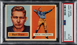 1957 Topps Football #119 Bart Starr Rookie PSA EX-MT 6