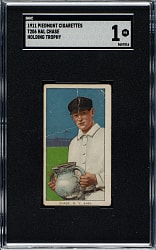 1909-1911 T206 White Border Hal Chase Holding Trophy SGC POOR 1