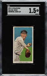 1909-1911 T206 White Border Hal Chase Throwing Dark Cap SGC FAIR 1.5 - Polar Bear Back