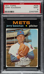 1971 Topps #335 Jerry Koosman PSA MINT 9
