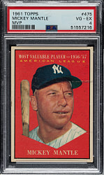 1961 Topps #475 Mickey Mantle MVP PSA VG-EX 4