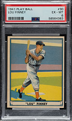 1941 R336 Play Ball #30 Lou Finney PSA EX-MT 6