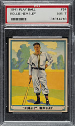 1941 R336 Play Ball #34 Rollie Hemsley PSA NM 7