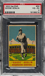 1933 R333 DeLong Gum #24 Goose Goslin PSA VG-EX 4