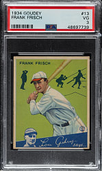 1934 R320 Goudey #13 Frank Frisch PSA VG 3