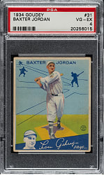 1934 R320 Goudey #31 Baxter Jordan PSA VG-EX 4