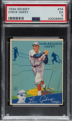 1934 R320 Goudey #34 Chick Hafey PSA EX 5
