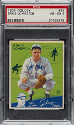 1934 R320 Goudey #35 Ernie Lombardi PSA VG-EX 4