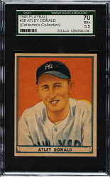 1941 R336 Playball #38 Atley Donald SGC EX+ 70