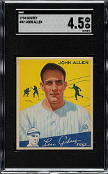 1934 R320 Goudey #42 John Allen SGC VG/EX+ 4.5