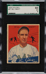 1934 R320 Goudey #57 Bill Swift SGC EX 60