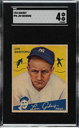 1934 R320 Goudey #96 Jim DeShong SGC VG/EX 4