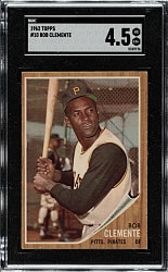 1962 Topps #10 Roberto Clemente SGC VG/EX+ 4.5