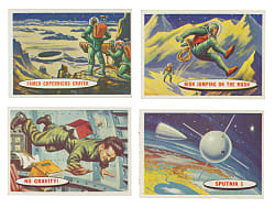 Circa 1969 Topps "Target: Moon" Salmon Backs Complete Subset (44)