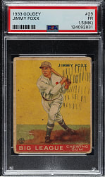 1933 R319 Goudey #29 Jimmie Foxx PSA FAIR 1.5 (MK)
