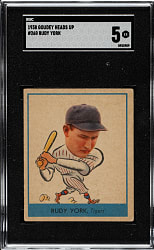 1938 R323 Goudey "Heads-Up" #260 Rudy York SGC EX 5