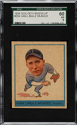 1938 R323 Goudey "Heads-Up" #254 Van Lingle Mungo SGC EX 60