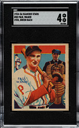1934-1936 R327 Diamond Stars #83 Paul Waner (1935 Green Back) SGC VG/EX 4