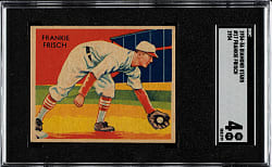 1934-1936 R327 Diamond Stars #17 Frankie Frisch (1934 Green Back) SGC VG/EX 4