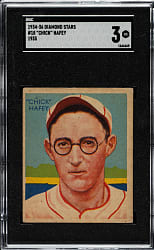 1934-1936 R327 Diamond Stars #18 Chick Hafey (1935 Green Back) SGC VG 3