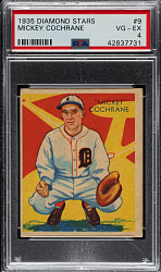 1934-1936 R327 Diamond Stars #9 Mickey Cochrane (1936 Blue Back) PSA VG-EX 4