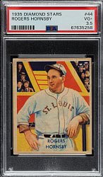 1934-1936 R327 Diamond Stars #44 Rogers Hornsby PSA VG+ 3.5