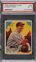 1934-1936 R327 Diamond Stars #34 Stanley Hack PSA EX 5