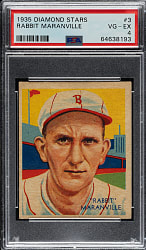 1934-1936 R327 Diamond Stars #3 Rabbit Maranville (1935 Green Back) PSA VG-EX 4
