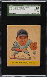 1938 R323 Goudey "Heads-Up" #263 Marvin Owen SGC VG/EX+ 55