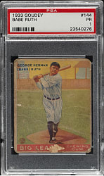1933 R319 Goudey #144 Babe Ruth PSA POOR 1