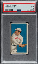 Lot # 12: 1909-1911 T206 White Border Tris Speaker Rookie PSA NM 7