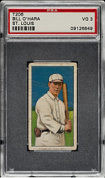 Lot # 10: 1909-1911 T206 White Border Bill O'Hara St. Louis Variation PSA VG 3 - With Partial Name Visible at Top!