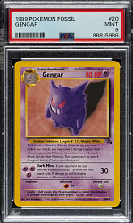 1999 Pokemon Fossil #20 Gengar PSA MINT 9