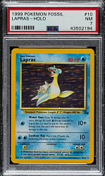 1999 Pokemon Fossil #10 Lapras Holographic PSA NM 7