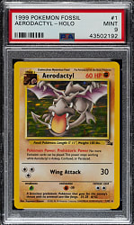 1999 Pokemon Fossil #1 Aerodactyl Holographic PSA MINT 9