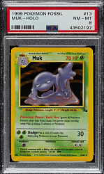 1999 Pokemon Fossil #13 Muk Holographic PSA NM-MT 8