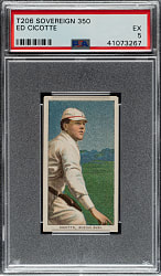 1909-1911 T206 White Border Ed Cicotte PSA EX 5 - Sovereign 350 Back