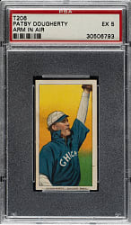 1909-1911 T206 White Border Patsy Dougherty Arm In Air PSA EX 5 - Sovereign 350 Back